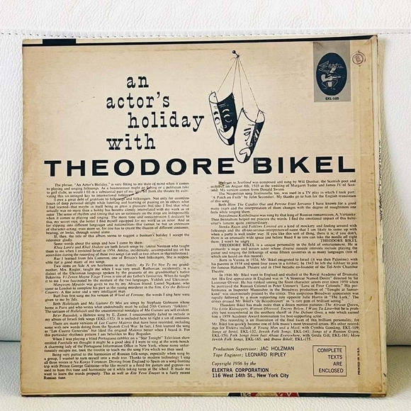LP Theodore Bikel - An Actor's Holiday Vinyl Record - Picture 2 of 2